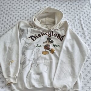 Disneyland White Hoodie with Mickey Mouse Design